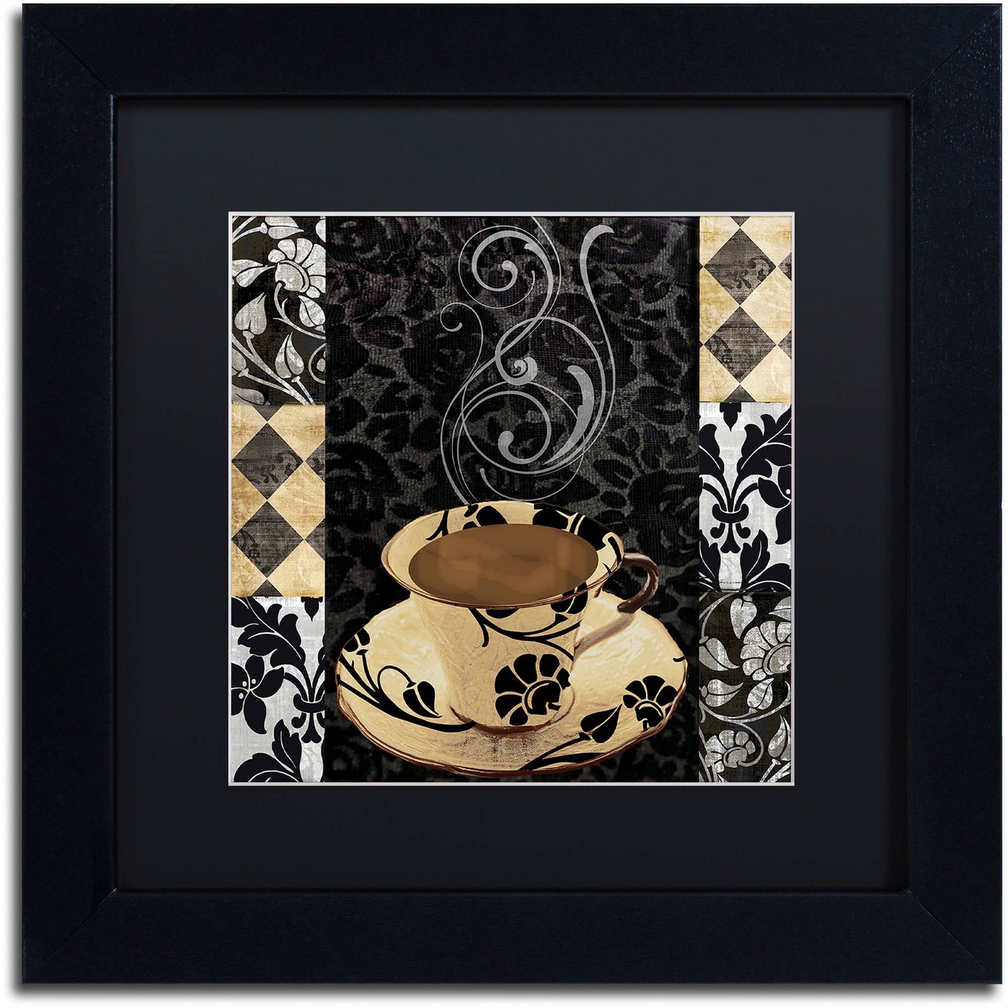 Trademark Fine Art "Cafe Noir VI" Canvas Art by Color Bakery Black Matte, Black Frame