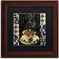 Trademark Fine Art "Cafe Noir VI" Canvas Art by Color Bakery Black Matte, Wood Frame