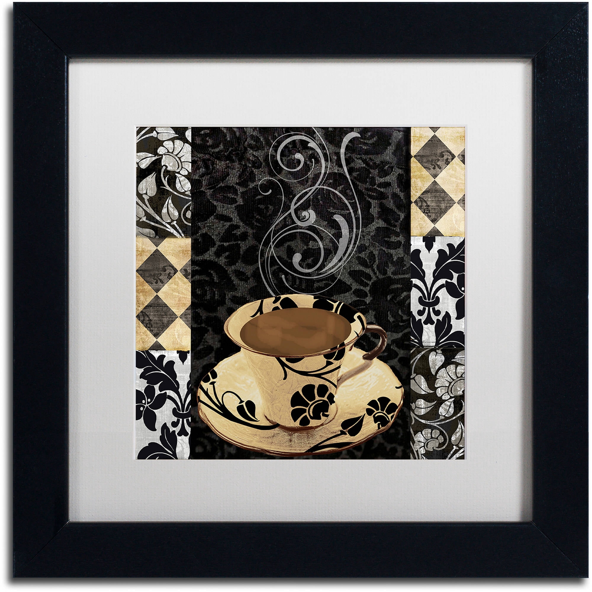 Trademark Fine Art "Cafe Noir VI" Canvas Art by Color Bakery White Matte, Black Frame