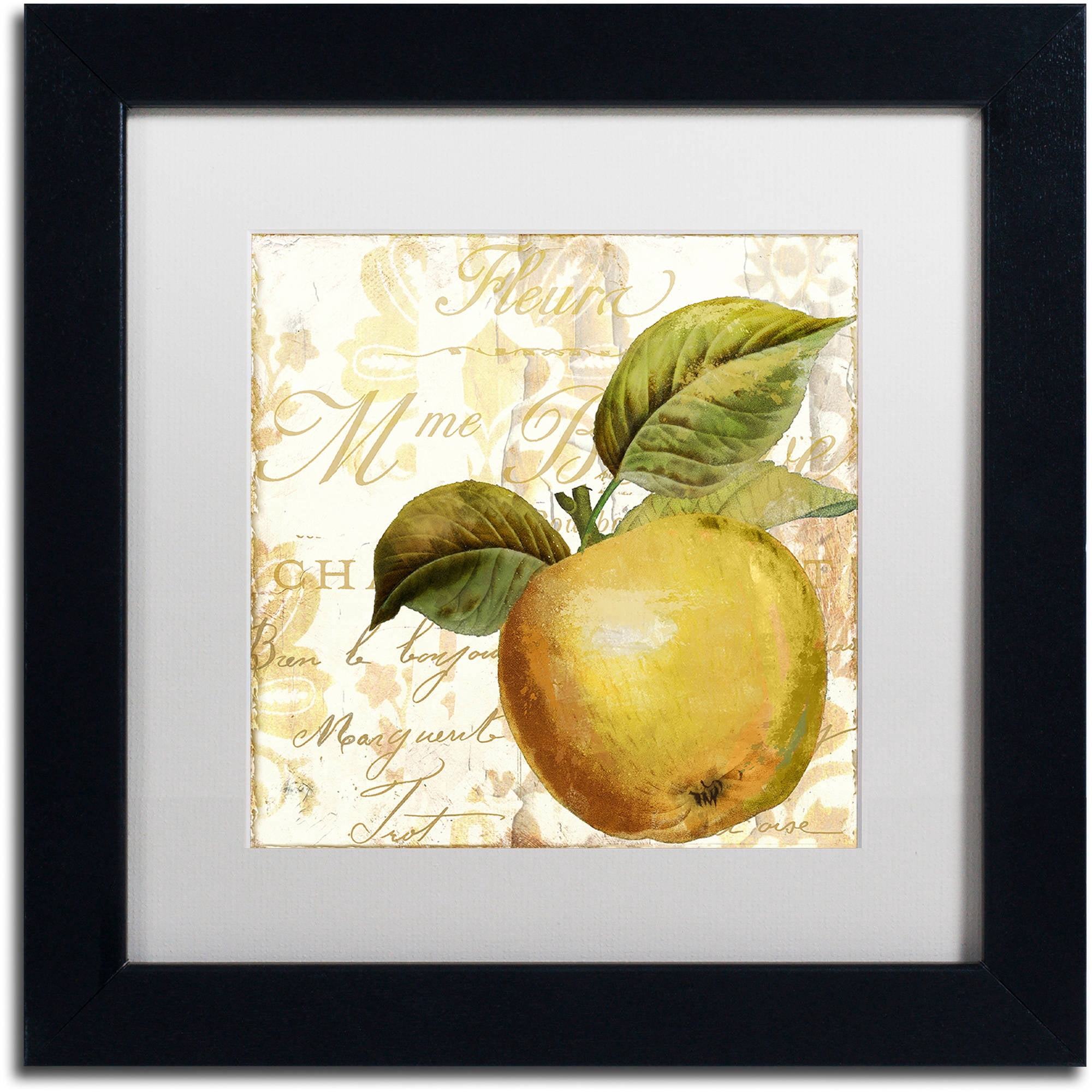 Trademark Fine Art "Cafe d?Or I" Canvas Art by Color Bakery White Matte, Black Frame