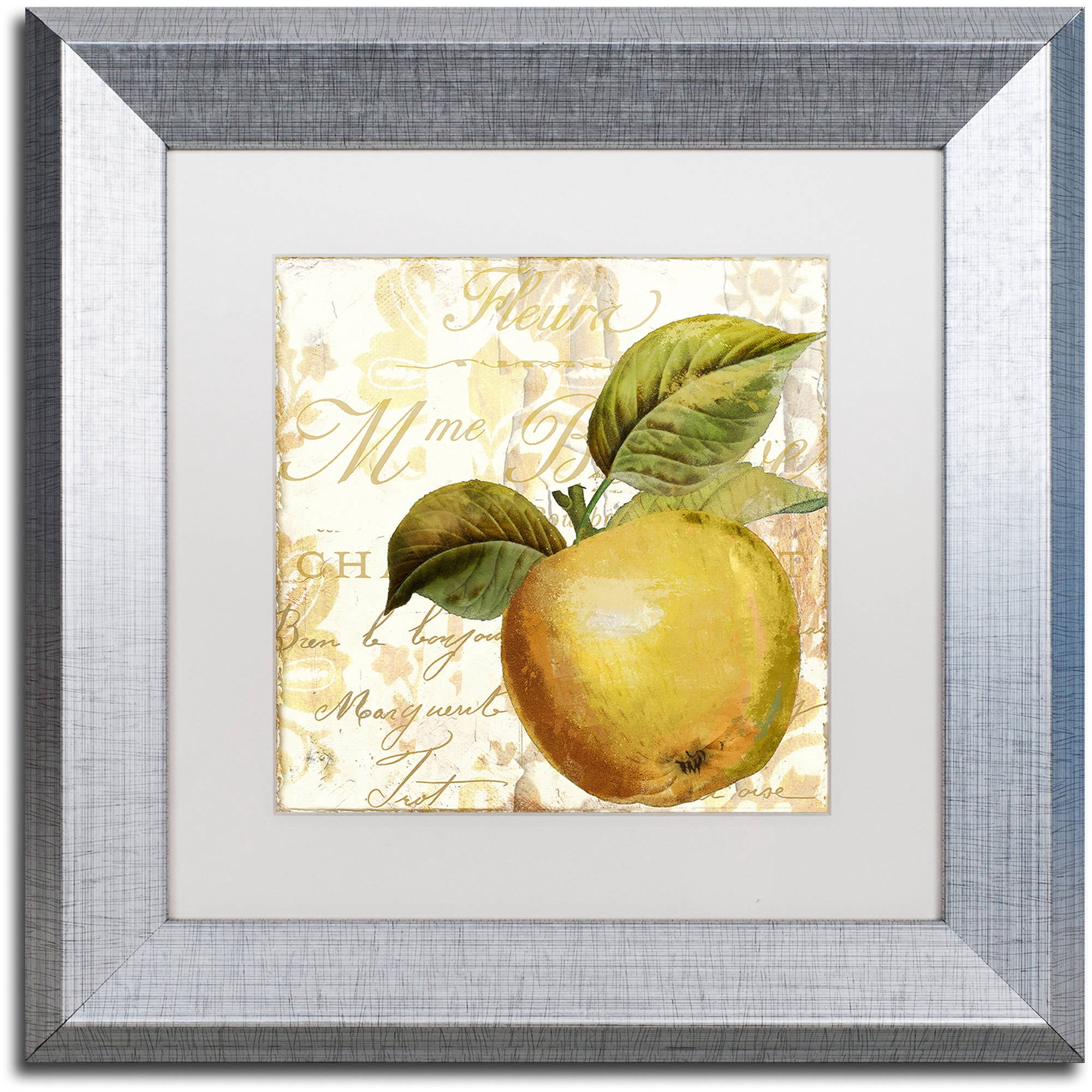 Trademark Fine Art "Cafe d?Or I" Canvas Art by Color Bakery White Matte, Silver Frame