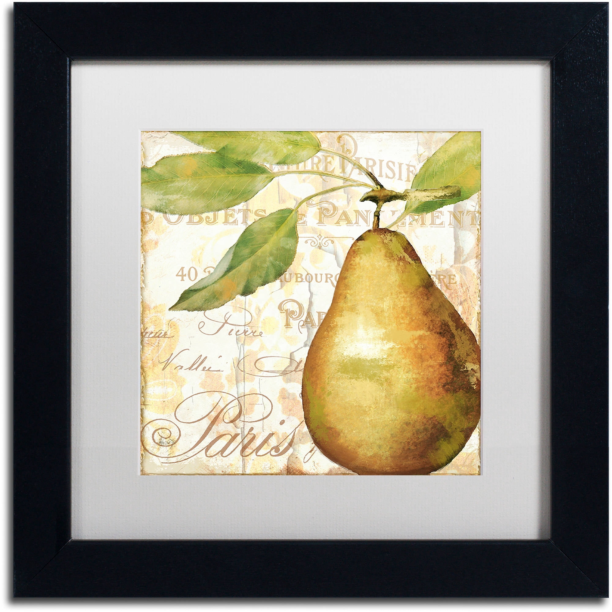 Trademark Fine Art "Cafe d?Or VI" Canvas Art by Color Bakery White Matte, Black Frame