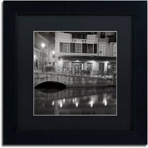 Trademark Fine Art "Cafe des Ducs 1" Canvas Art by Alan Blaustein, Black Matte, Black Frame