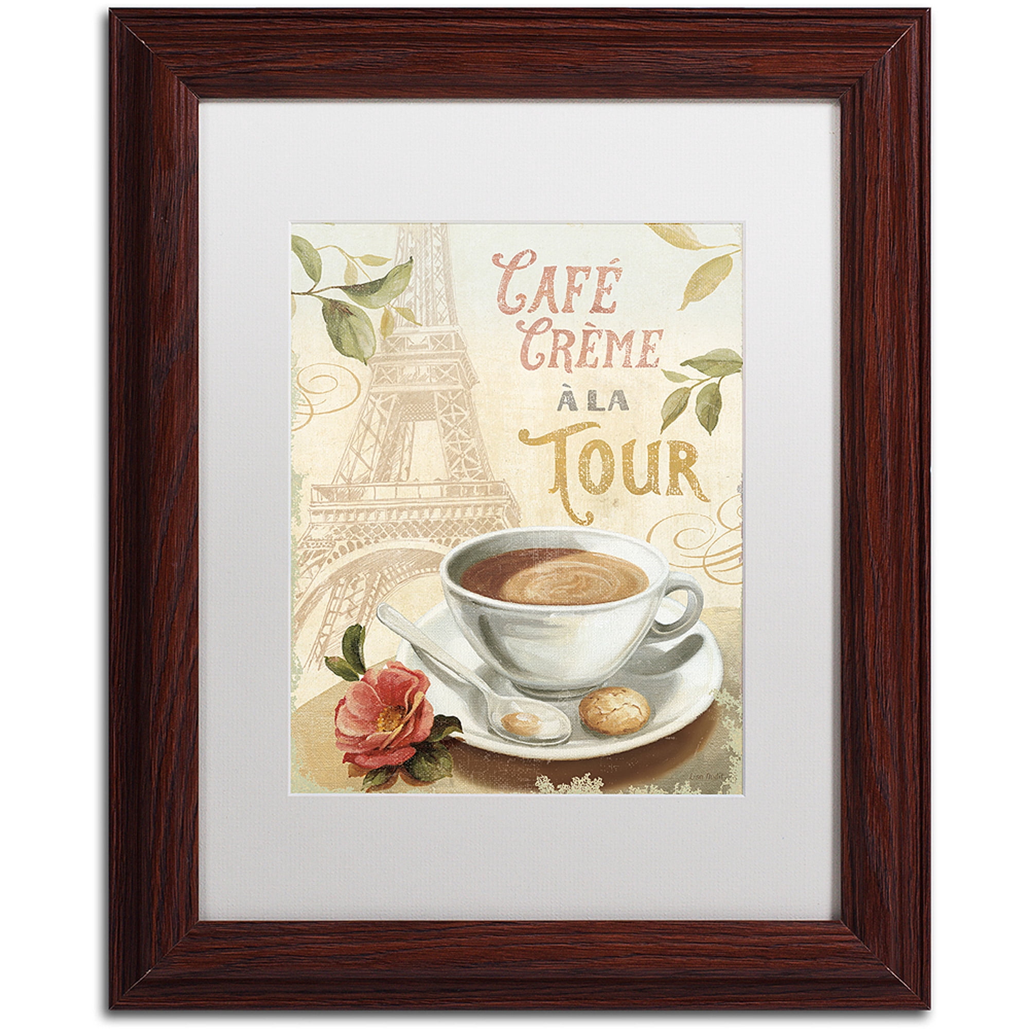 Trademark Fine Art "Cafe in Europe II" Canvas Art by Lisa Audit, White Matte, Wood Frame
