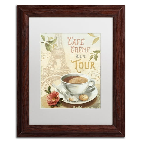 Trademark Fine Art "Cafe in Europe II" Canvas Art by Lisa Audit, White Matte, Wood Frame