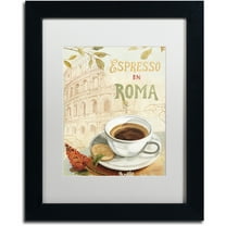 Trademark Fine Art "Cafe in Europe III" Canvas Art by Lisa Audit, White Matte, Black Frame