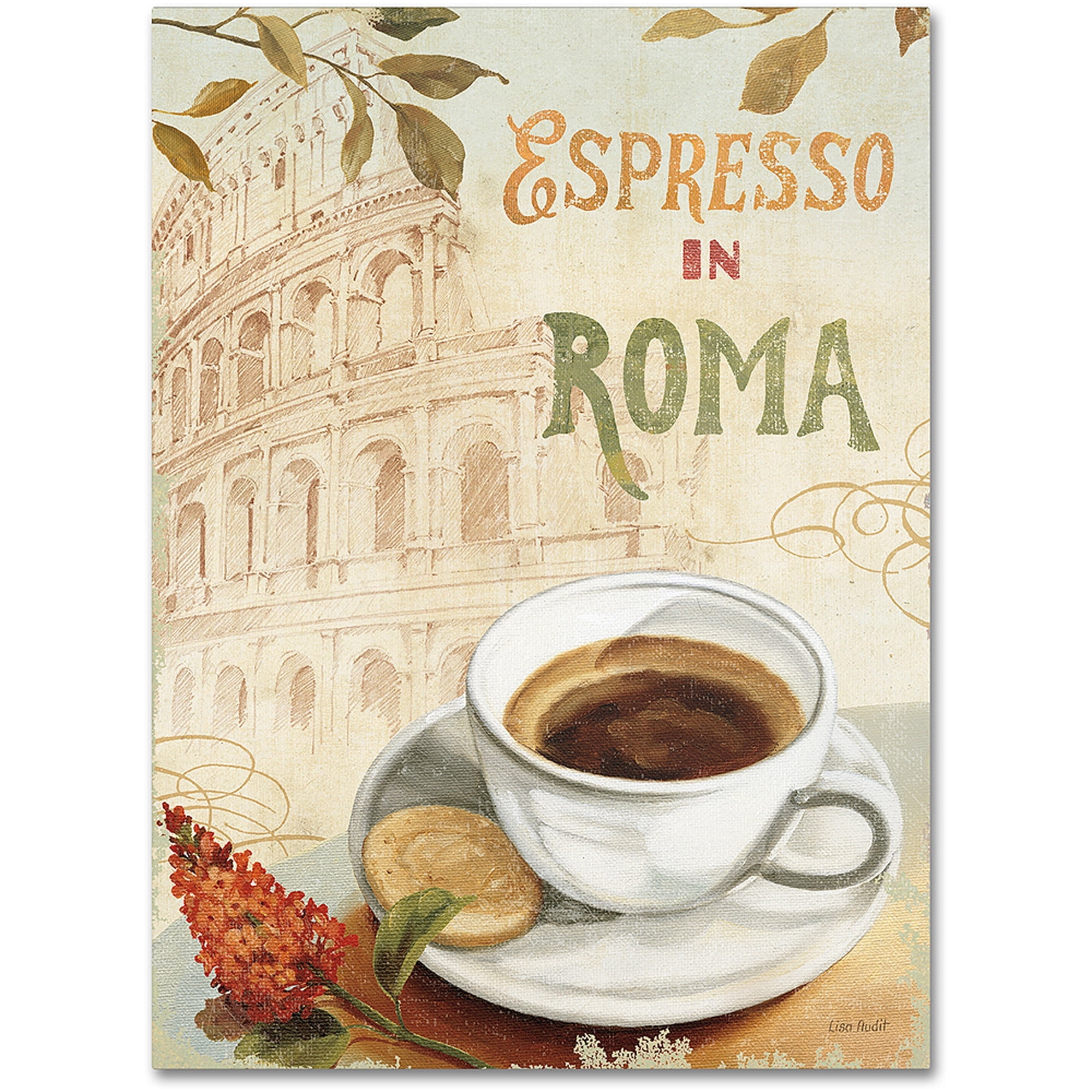 Trademark Fine Art "Cafe in Europe III" Canvas Art by Lisa Audit