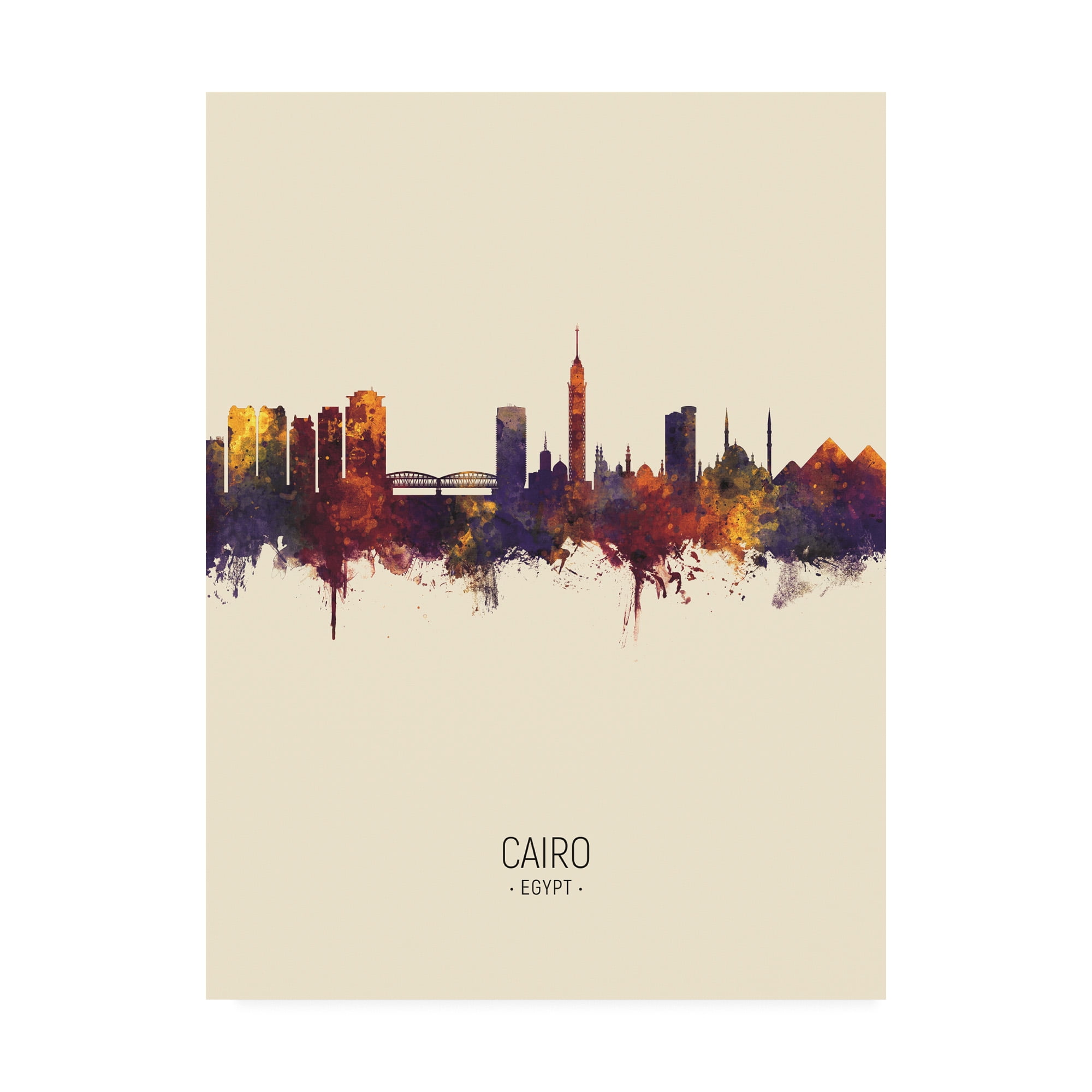 Trademark Fine Art 'Cairo Egypt Skyline Portrait III' Canvas Art by Michael Tompsett