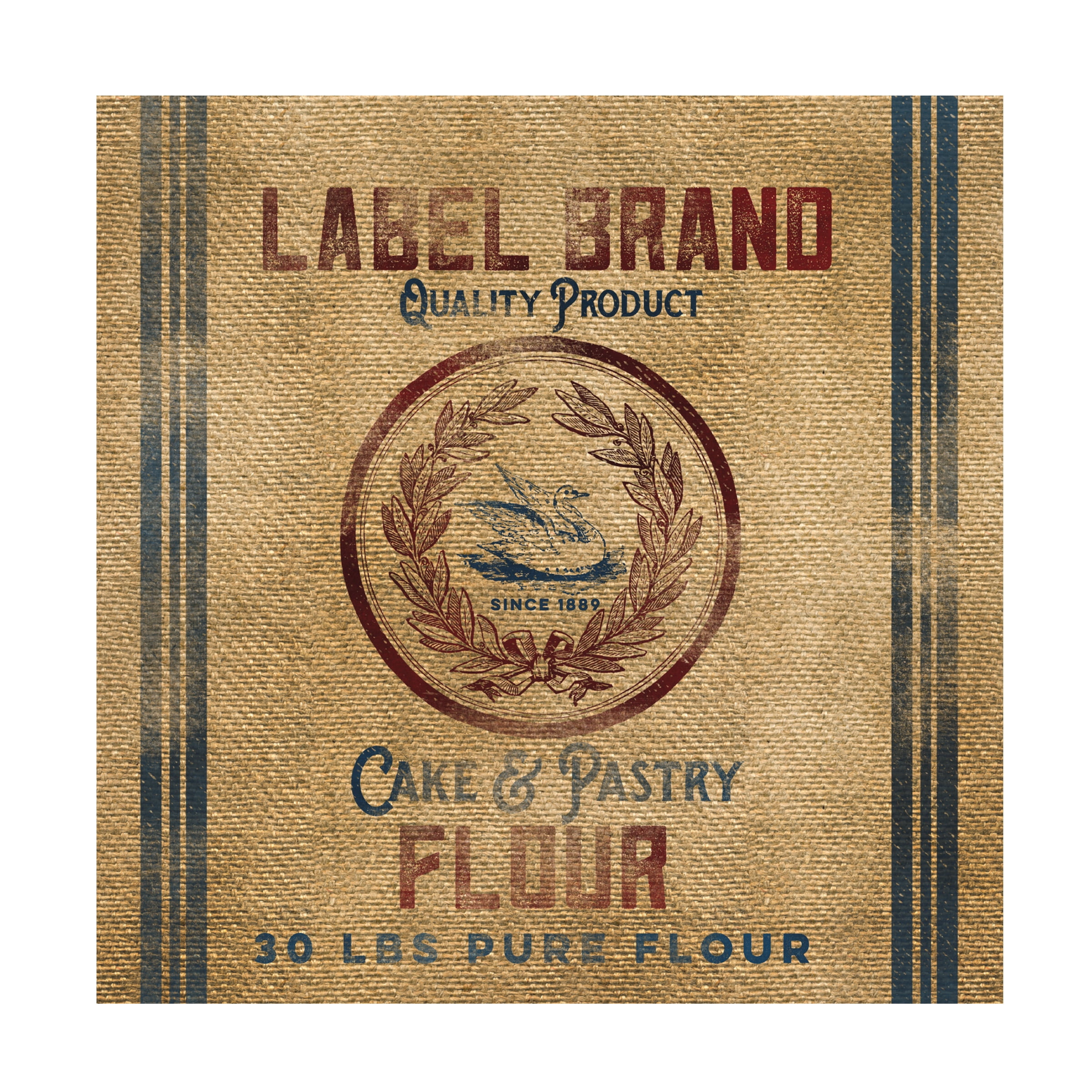 Trademark Fine Art 'Cake Flour Burlap Bag' Canvas Art by Marcee Duggar