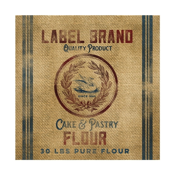 Trademark Fine Art 'Cake Flour Burlap Bag' Canvas Art by Marcee Duggar