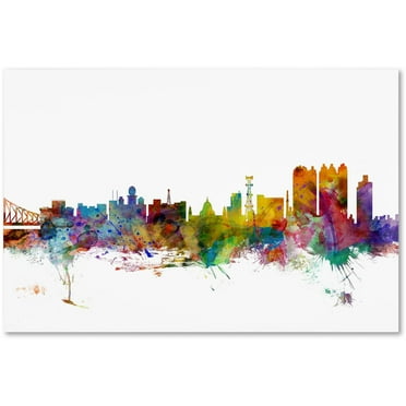 Trademark Fine Art "Calcutta India Skyline" Canvas Art by Michael Tompsett