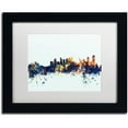 thumbnail image 1 of Trademark Fine Art "Calgary Canada Skyline Blue" Canvas Art by Michael Tompsett, White Matte, Black Frame, 1 of 4