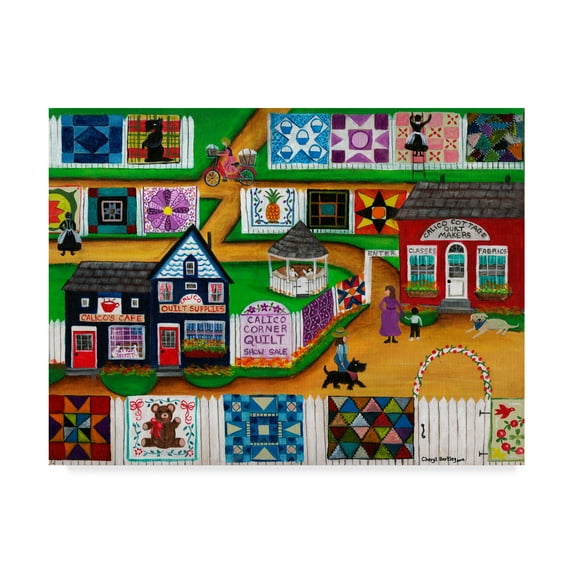 Trademark Fine Art 'Calico Corner Country Quilt Show' Canvas Art by Cheryl Bartley