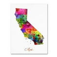 thumbnail image 1 of Trademark Fine Art "California Map" Canvas Art by Michael Tompsett, 1 of 1