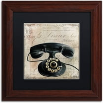Trademark Fine Art "Call Waiting II" Canvas Art by Color Bakery Black Matte, Wood Frame