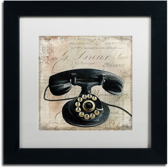 Trademark Fine Art "Call Waiting II" Canvas Art by Color Bakery White Matte, Black Frame