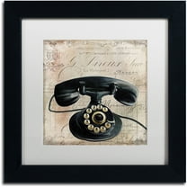 Trademark Fine Art "Call Waiting II" Canvas Art by Color Bakery White Matte, Black Frame
