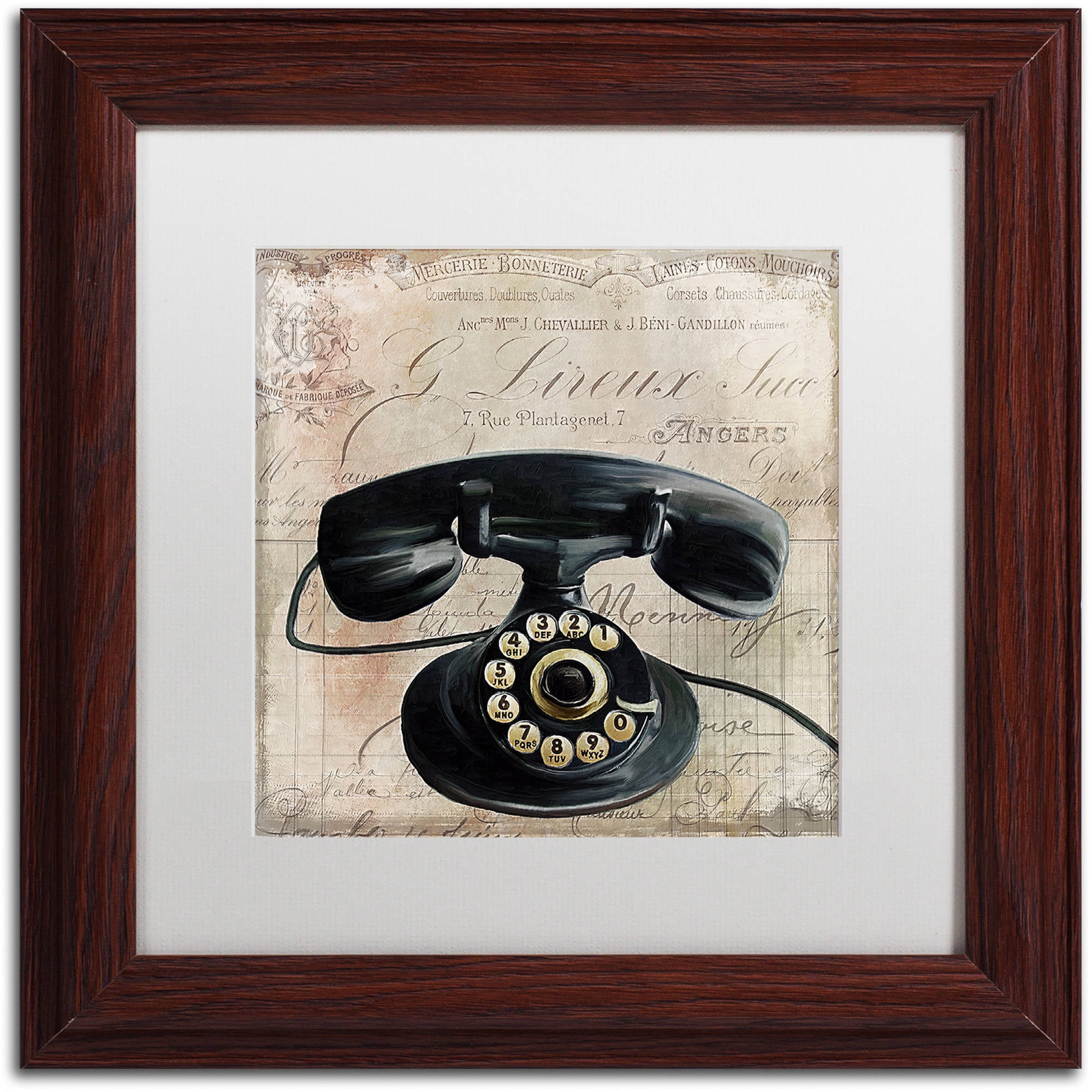 Trademark Fine Art "Call Waiting II" Canvas Art by Color Bakery White Matte, Wood Frame