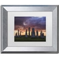 thumbnail image 1 of Trademark Fine Art 'Callanish Sunset' Canvas Art by Michael Blanchette Photography, White Matte, Silver Frame, 1 of 1