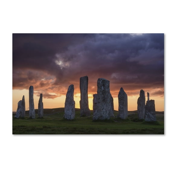 Trademark Fine Art 'Callanish Sunset' Canvas Art by Michael Blanchette Photography