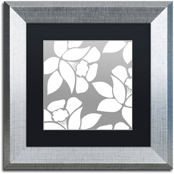 Trademark Fine Art "Calyx Floral" Canvas Art by Color Bakery Black Matte, Silver Frame