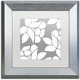 thumbnail image 1 of Trademark Fine Art "Calyx Floral" Canvas Art by Color Bakery White Matte, Silver Frame, 1 of 4