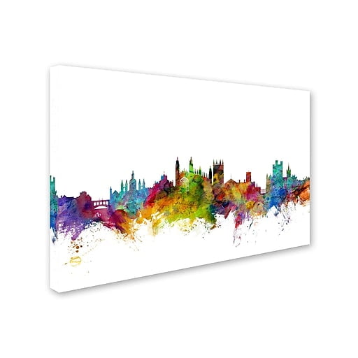 Trademark Fine Art "Cambridge England Skyline" Canvas Art by Michael Tompsett