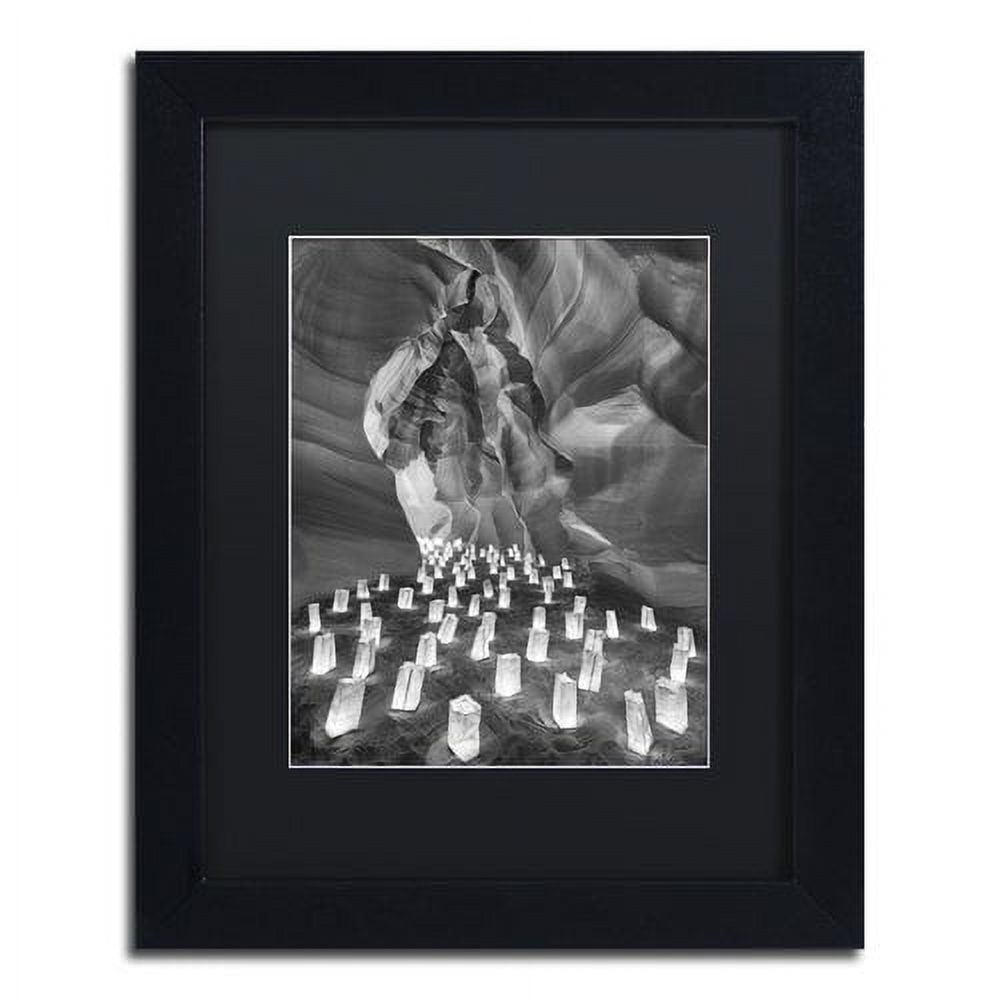 Trademark Fine Art "Candle Canyon II" Canvas Art by Moises Levy Black Matte, Black Frame