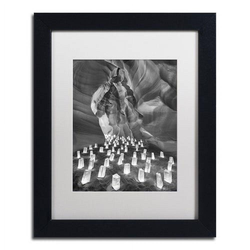 Trademark Fine Art "Candle Canyon II" Canvas Art by Moises Levy White Matte, Black Frame