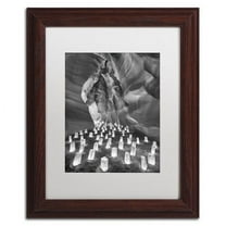 Trademark Fine Art "Candle Canyon II" Canvas Art by Moises Levy White Matte, Wood Frame