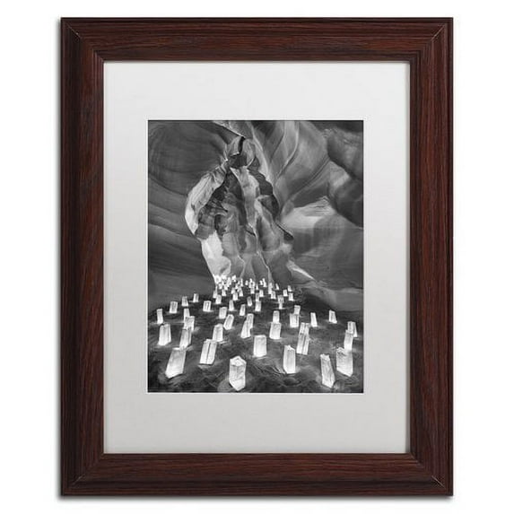 Trademark Fine Art "Candle Canyon II" Canvas Art by Moises Levy White Matte, Wood Frame