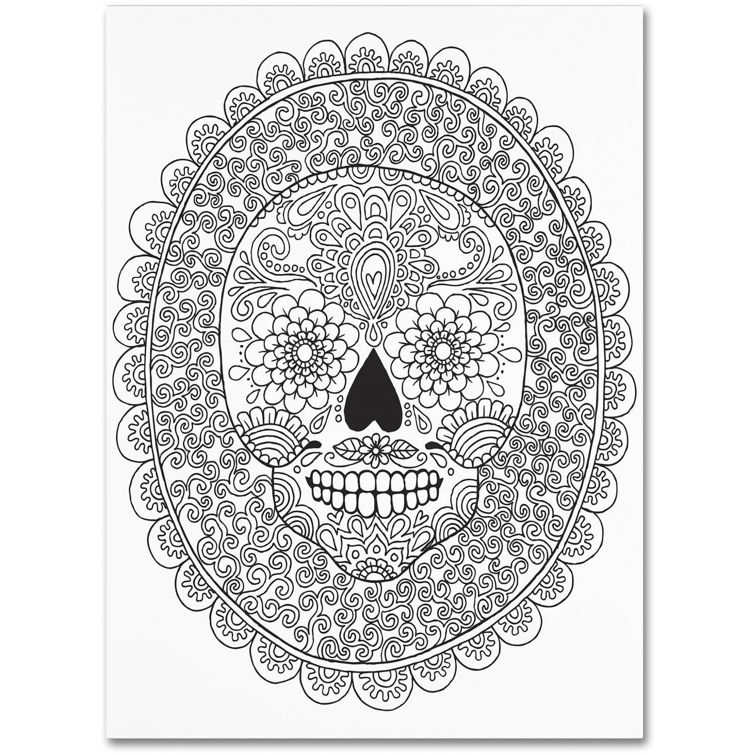 Trademark Fine Art "Candy Skull" Canvas Art by Hello Angel