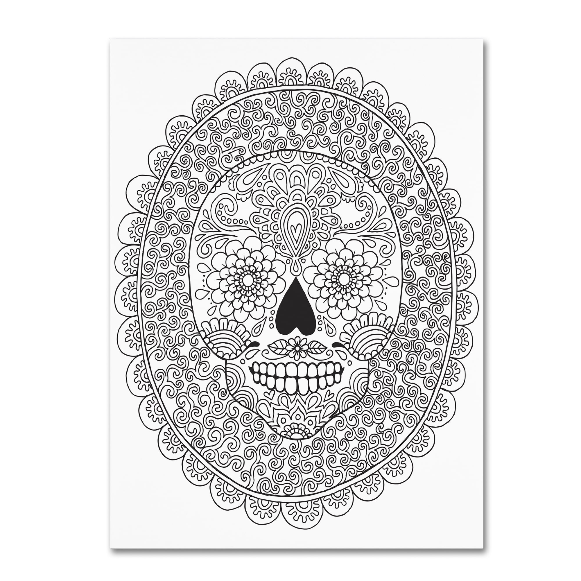 Trademark Fine Art "Candy Skull" Canvas Art by Hello Angel