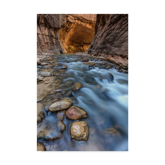 Trademark Fine Art 'Canyon Glow River Flow' Canvas Art by Pierre Leclerc