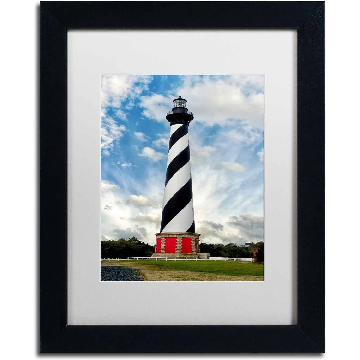 Trademark Fine Art 'Cape Hatteras Lighthouse' Canvas Art by PIPA Fine Art, White Matte, Black Frame