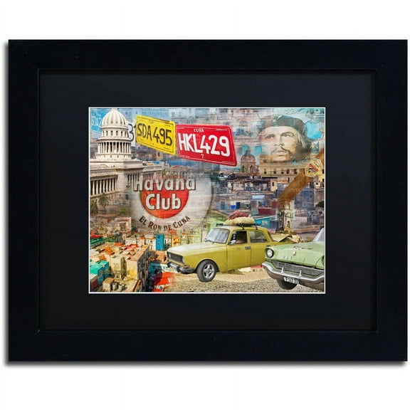 Trademark Fine Art "Capital" Canvas Art by Alberto Lopez, Black Matte, Black Frame