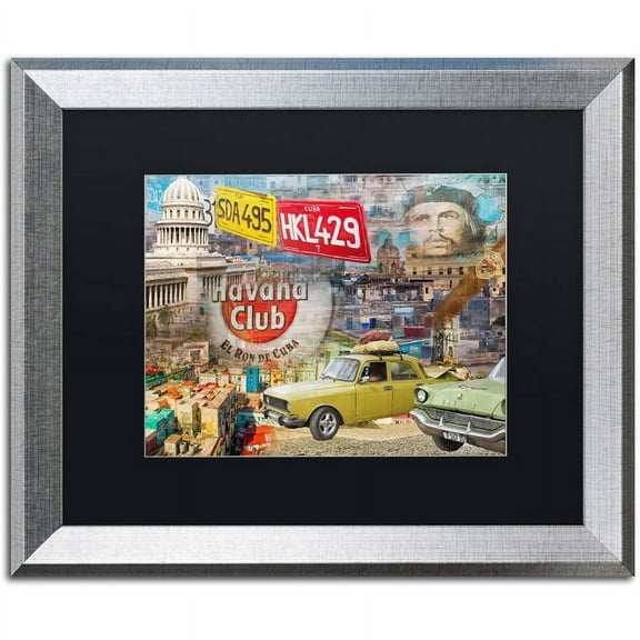 Trademark Fine Art "Capital" Canvas Art by Alberto Lopez, Black Matte, Silver Frame