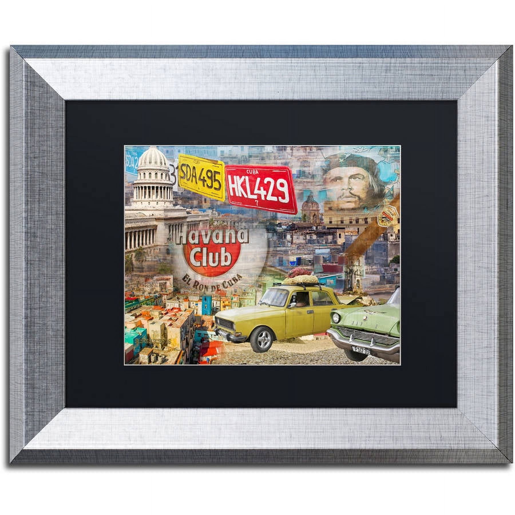 Trademark Fine Art "Capital" Canvas Art by Alberto Lopez, Black Matte, Silver Frame