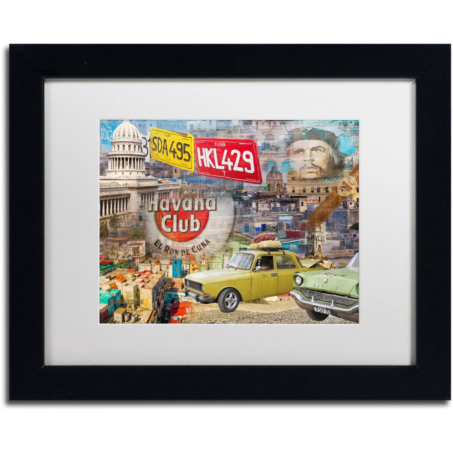 Trademark Fine Art "Capital" Canvas Art by Alberto Lopez, White Matte, Black Frame
