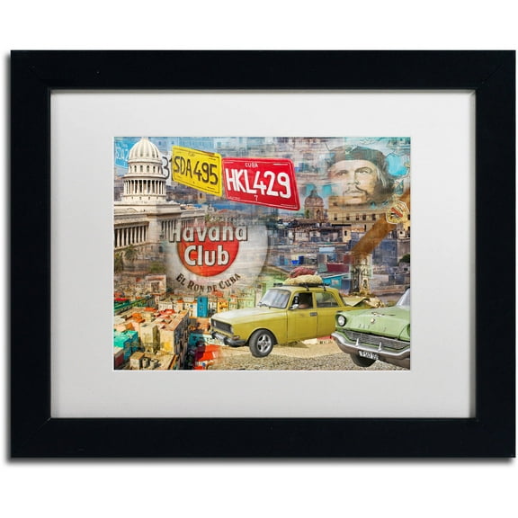 Trademark Fine Art "Capital" Canvas Art by Alberto Lopez, White Matte, Black Frame