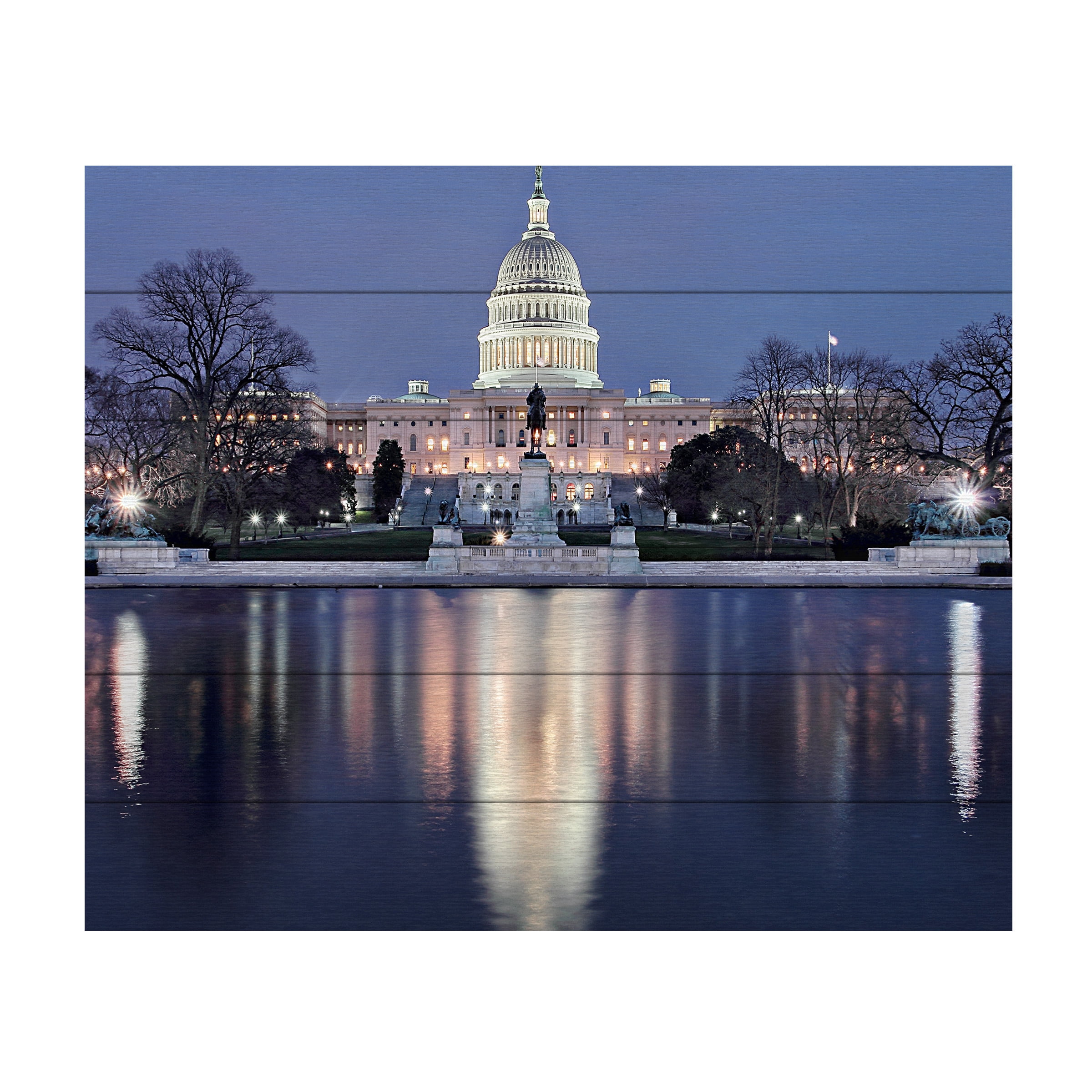 Trademark Fine Art 'Capitol Reflections' Wooden Wall Art Art by Gregory Ohanlon