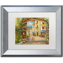 Trademark Fine Art "Capri Isle" Canvas Art by Rio White Matte, Silver Frame