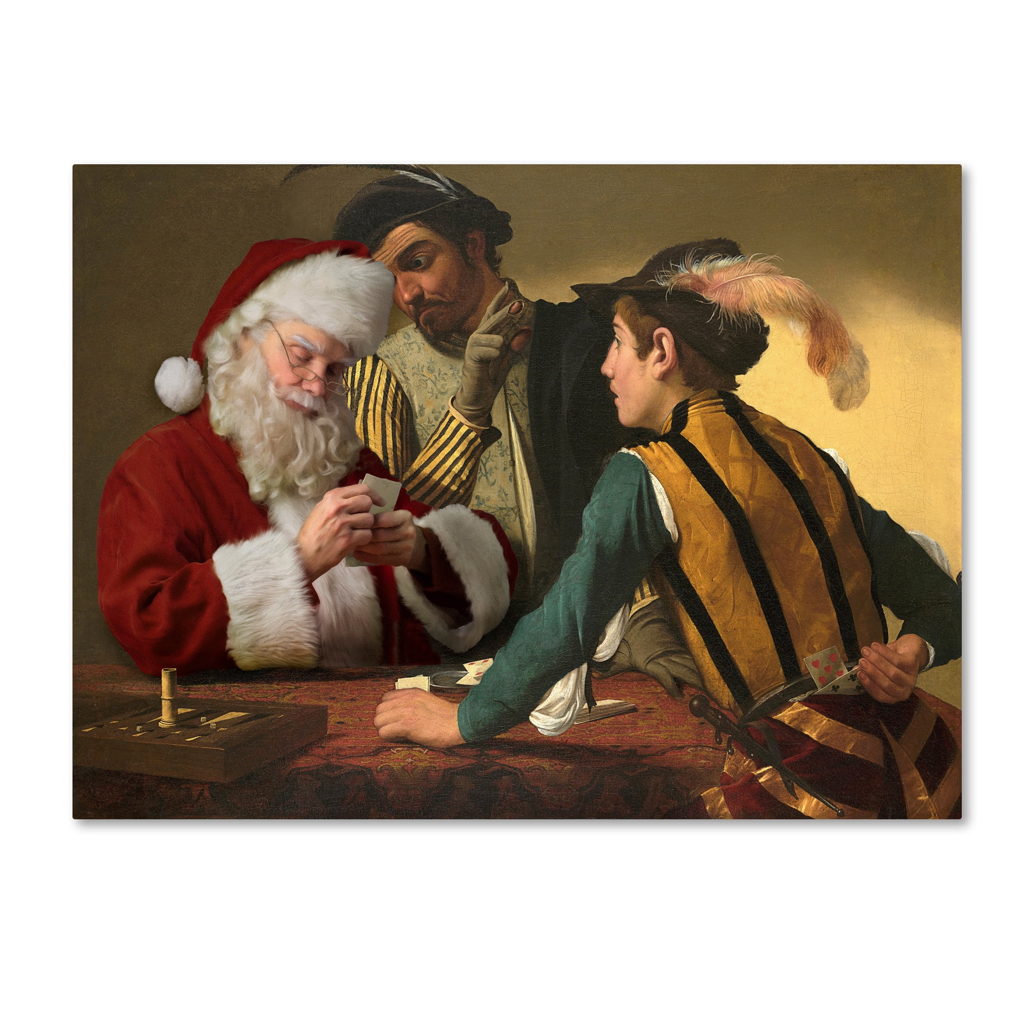 Trademark Fine Art 'Caravaggio-The Cardsharps' Canvas Art by Ed Wheeler