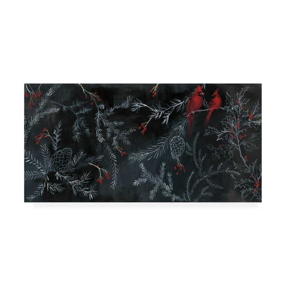 Trademark Fine Art 'Cardinal Chalkboard' Canvas Art by Danhui Nai