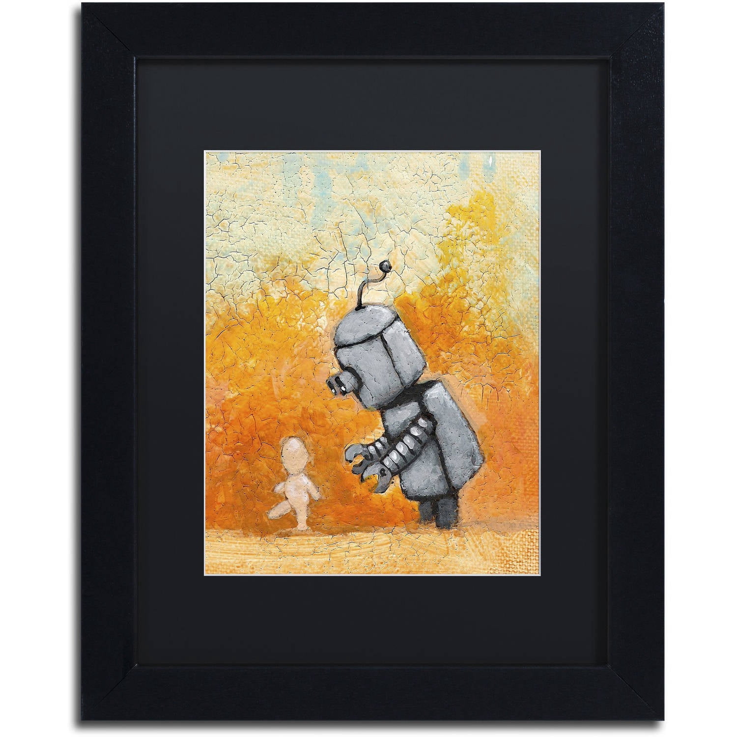 Trademark Fine Art 'Caretaker' Canvas Art by Craig Snodgrass, Black Matte, Black Frame
