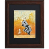 Trademark Fine Art 'Caretaker' Canvas Art by Craig Snodgrass, Black Matte, Wood Frame