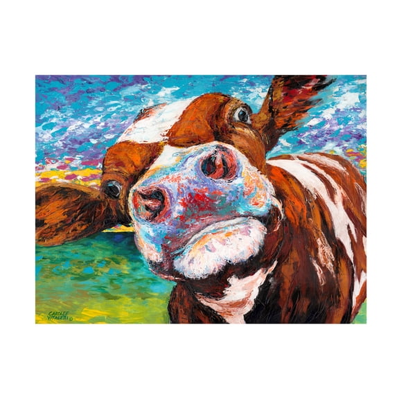 Trademark Fine Art Carolee Vitaletti Curious Cow I Canvas Wall Art - 14x19