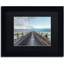 Trademark Fine Art "Carpinteria Pier View I" Canvas Art by Chris Moyer, Black Matte, Black Frame