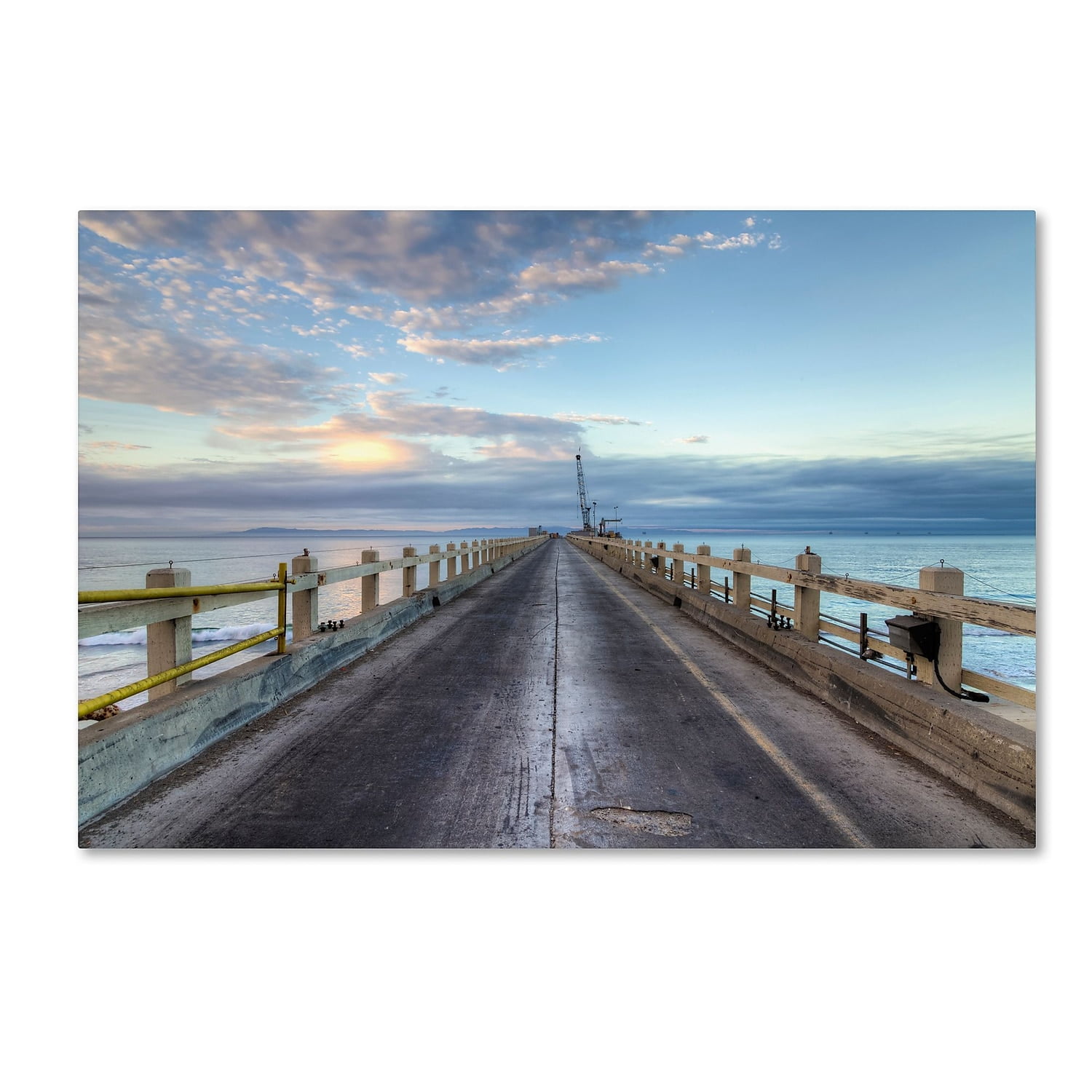 Trademark Fine Art "Carpinteria Pier View I" Canvas Art by Chris Moyer