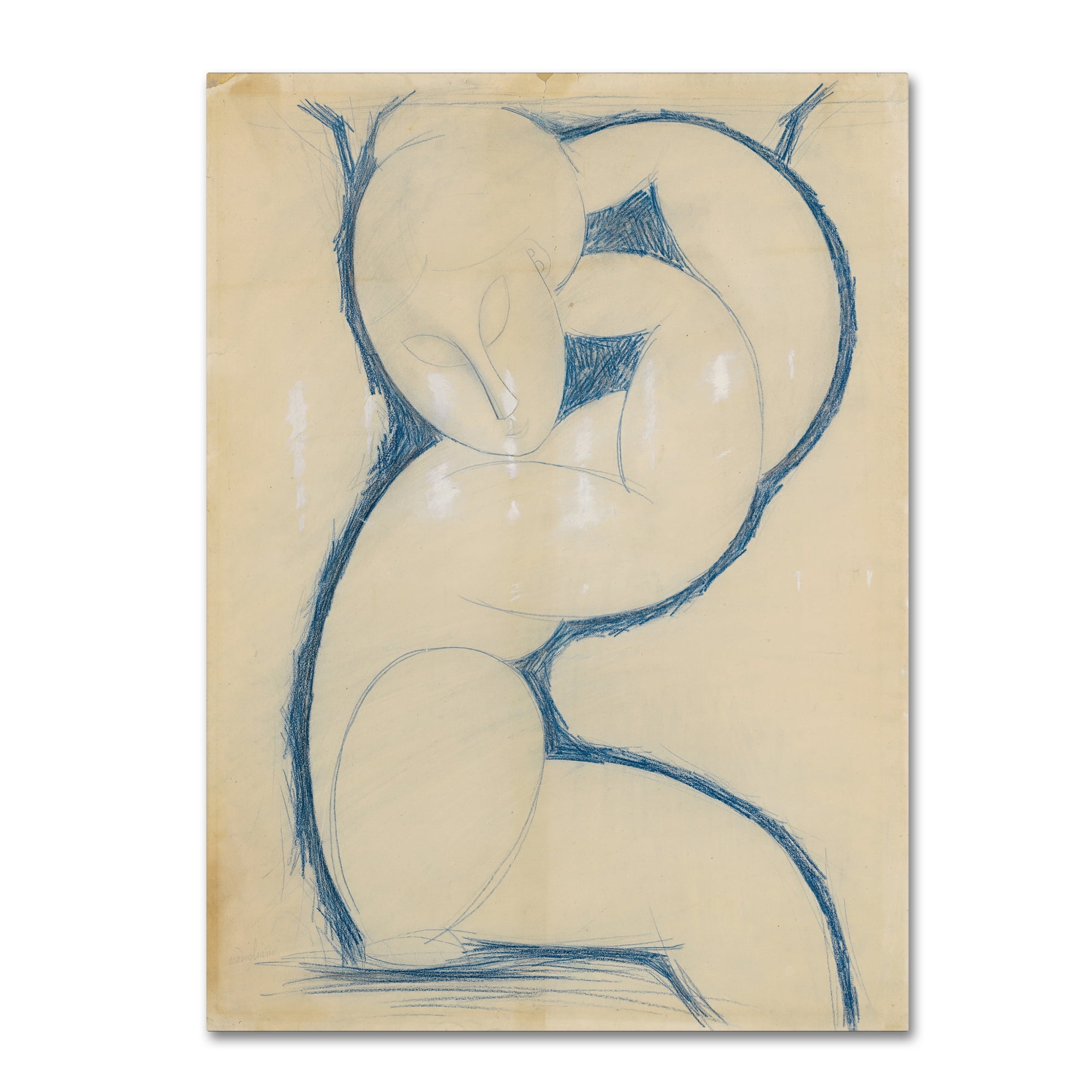 Trademark Fine Art 'Caryatid' Canvas Art by Modigliani